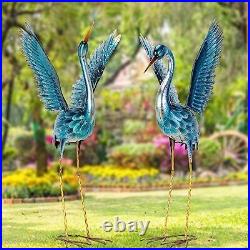 Blue Heron Crane Statue Sculpture Bird Art Decor Home Modern Yard Patio Lawn Big