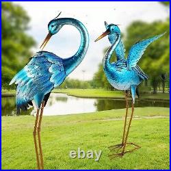 Blue Heron Crane Statue Sculpture Bird Art Decor Home Modern Yard Patio Lawn NEW