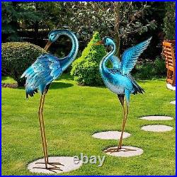 Blue Heron Crane Statue Sculpture Bird Art Decor Home Modern Yard Patio Lawn NEW