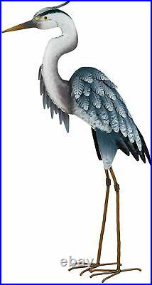 Blue Heron Crane Statue Sculpture Bird Art Decor Home Modern Yard Patio Lawn NEW