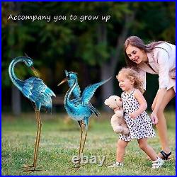 Blue Heron Crane Statue Sculpture Bird Art Decor Home Modern Yard Patio Lawn NEW