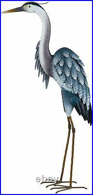 Blue Heron Crane Statue Sculpture Bird Art Decor Home Modern Yard Patio Lawn NEW