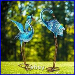 Blue Heron Crane Statue Sculpture Bird Art Decor Home Modern Yard Patio Lawn NEW