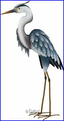 Blue Heron Statue Sculpture Garden Bird Yard Patio Decor Lawn Home Crane Porch