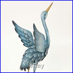 Blue Heron Statues Crane Bird Sculpture Outdoor Metal Yard Art Lawn Decor Garden