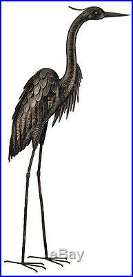 Bronze Heron Pair Garden Statue Sculpture Crane Bird Yard Art Regal Art & Gift