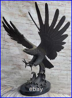 Bronze Metal Eagle Statue Sculpture Garden Yard Original Casting 26 x 31