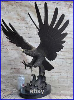 Bronze Metal Eagle Statue Sculpture Garden Yard Original Casting 26 x 31