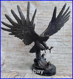 Bronze Metal Eagle Statue Sculpture Garden Yard Original Casting 26 x 31