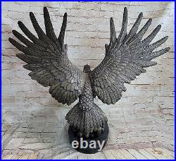 Bronze Metal Eagle Statue Sculpture Garden Yard Original Casting 26 x 31