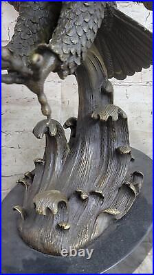 Bronze Metal Eagle Statue Sculpture Garden Yard Original Casting 26 x 31