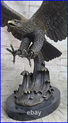 Bronze Metal Eagle Statue Sculpture Garden Yard Original Casting 26 x 31