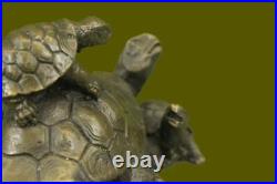 Bronze Sculpture Statue Turtle Reptile Garden Yard Art Hot Cast Home Decor Art