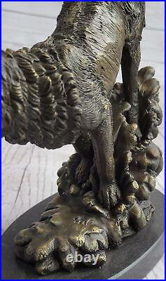 Bronze Statue WOLF Whining Mascot Animal Garden sculpture Yard Art Large Figure