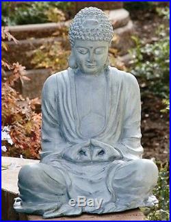 Buddha Garden Statue Sculpture Zen Patio Lawn Yard Garden Art Decor Metal