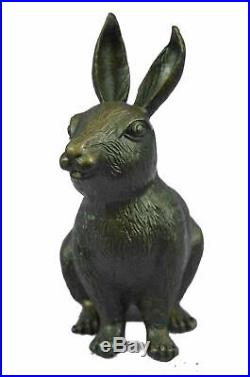 Bunny Rabbit Bronze Metal Indoor Outdoor Yard Sculpture Statue 6 x 6