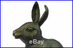 Bunny Rabbit Bronze Metal Indoor Outdoor Yard Sculpture Statue 6 x 6