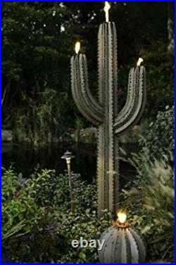 Cactus Torch (Small 21W x 60H x 8D) Outdoor Metal Yard Art 5