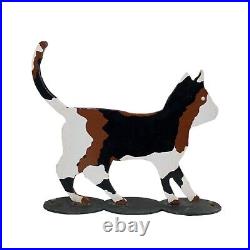 Calico Cat Folk Art Sculpture Metal Statue Vintage OOAK Kitty Home Yard