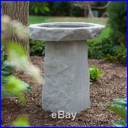Cast Stone Bird Bath Modern Pedestal Garden Outdoor Yard Art Birdbath Sculpture