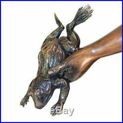 Catch and Release, Boy and Frog Finest Cast Bronze Garden Yard Statue Sculpture