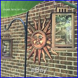 Celestial Sun Wall Plaque Huge Rustic Textural Solar Rays Yard Garden Home Panel