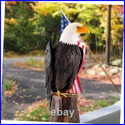 Chisheen Bald Eagle Outdoor Metal Yard Art Statue and Sculpture for Garden