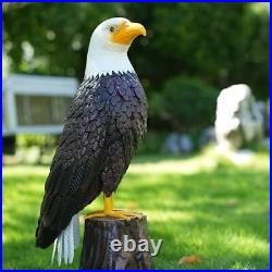 Chisheen Bald Eagle Outdoor Metal Yard Art Statue and Sculpture for Garden