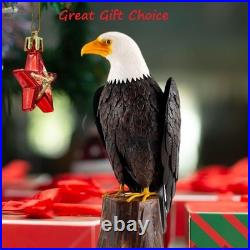 Chisheen Bald Eagle Outdoor Metal Yard Art Statue and Sculpture for Garden Lawn