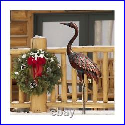 Chisheen Outdoor Garden Crane Statues and Sculptures Metal Yard Art Statue fo