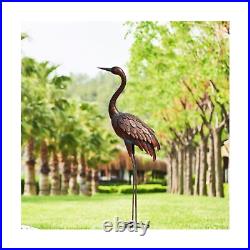 Chisheen Outdoor Garden Crane Statues and Sculptures Metal Yard Art Statue fo