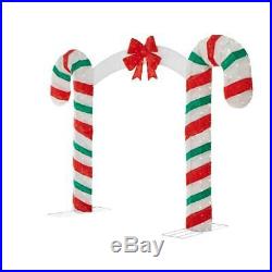 Christmas Candy Cane Lane Archway Entryway Yard Decor 350-Lights Metal Stakes