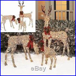 Christmas Decoration 3 Woodland Deer Vine Sculpture Holiday Outdoor Yard Decor
