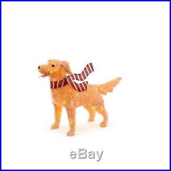 Christmas Decoration Golden Retriever LED Fuzzy 48-In Holiday Outdoor Yard Decor