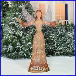 Christmas Decoration Gradient Color Angel Sculpture 55-Inch Outdoor Yard Decor