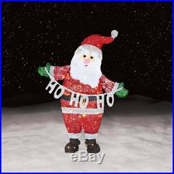 Christmas Decoration LED Lighted Acrylic Santa 37-in Holiday Outdoor Yard Decor