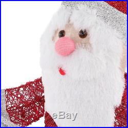 Christmas Decoration LED Lighted Acrylic Santa 37-in Holiday Outdoor Yard Decor