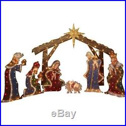 Christmas Decoration Nativity Set with Manger Light Sculpture Outdoor Yard Decor