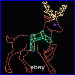Christmas Decorations Outdoor LED Reindeer Light Display Yard Art Wireframe