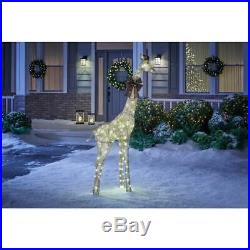 Christmas Gold Grapevine Giraffe 73 in. 160 LED Lighted Outdoor Yard Decoration