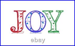 Christmas JOY LED Yard Art Lawn Outdoor Lighted Sign Word Display 275 Lights NEW