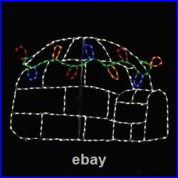 Christmas Light Display LED Winter Igloo Yard Art Outdoor Wireframe Decoration