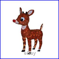 Christmas Outdoor 26-Inch Pre-Lit Rudolph the Red-Nosed Reindeer Yard Decoration