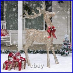 Christmas Reindeer Outdoor Yard Decor Light Up Lit LED Xmas Lawn Decoration 5ft
