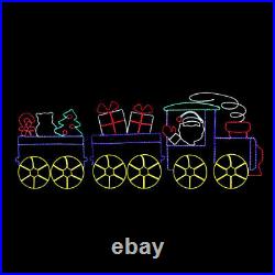 Christmas Rope Light Display Santa's Toy Train LED Outdoor Yard Art Decoration