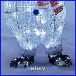 Christmas Stacked Snowmen Sculpture 7 ft LED Outdoor Yard Decoration Decor