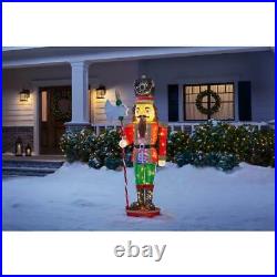 Christmas Tinsel Nutcracker 72 in. LED Holiday Indoor Outdoor Yard Decoration