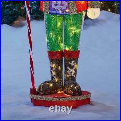 Christmas Tinsel Nutcracker 72 in. LED Holiday Indoor Outdoor Yard Decoration