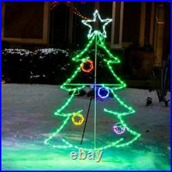 Christmas Tree LED Light Display Wireframe Yard Art Outdoor Decoration 65