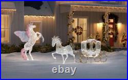Christmas Unicorn Horse Carriage LED Light Yard Outdoor Indoor Decorations Ideas
